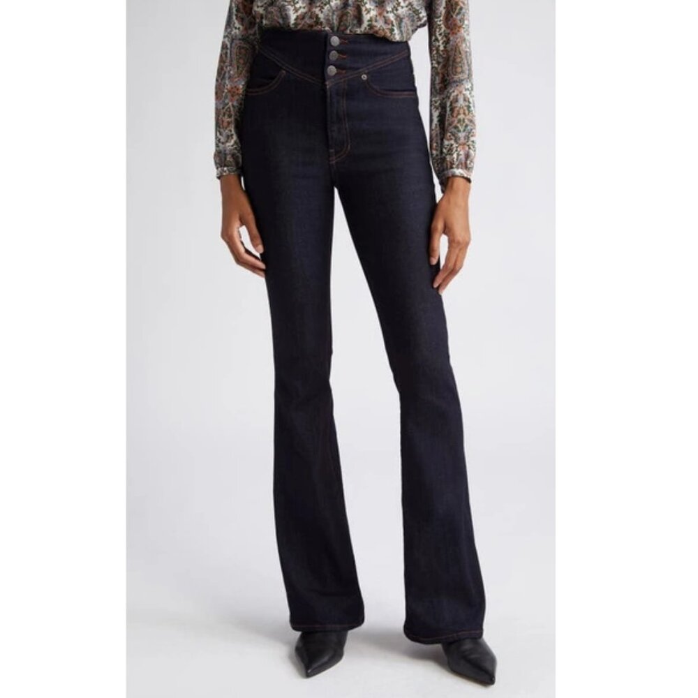 Veronica Beard Beverly High Rise Skinny Flare Jeans Size 27